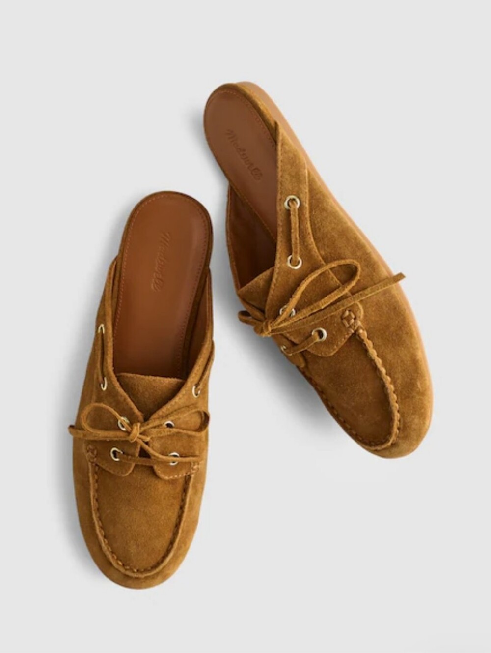 Madewell Jamie/Julien Boat Mule in Suede - Dried Acorn